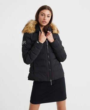 Superdry Arctic Puffer Női Kabát Fekete | EYPJU5201